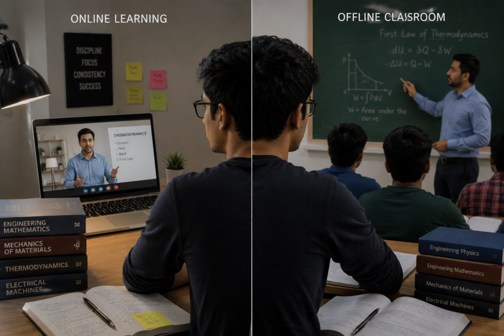 Online learning vs offline learning